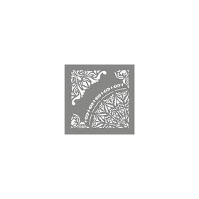 Artikel ST-411 Quad Kare Mandala Stencil Tasarımı 30x30 cm Kanvas Tablo