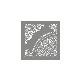 Artikel ST-411 Quad Kare Mandala Stencil Tasarımı 30x30 cm Kanvas Tablo