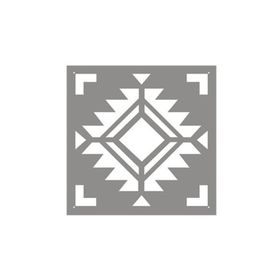 Artikel ST-413 Meksika Kilim 2 Stencil Tasarımı 30x30 cm Kanvas Tablo