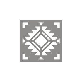 Artikel ST-413 Meksika Kilim 2 Stencil Tasarımı 30x30 cm Kanvas Tablo
