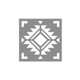 Artikel ST-413 Meksika Kilim 2 Stencil Tasarımı 30x30 cm Kanvas Tablo