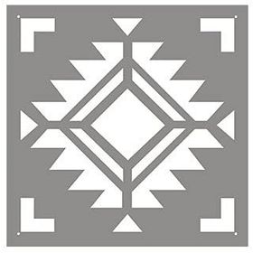 Artikel ST-413 Meksika Kilim 2 Stencil Tasarımı 30x30 cm Kanvas Tablo