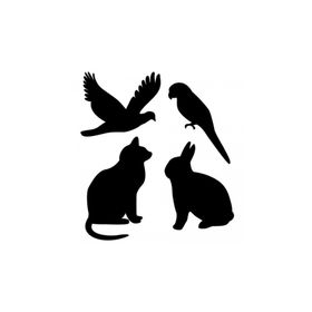 Artikel ST-414 Karışık Hayvanlar Stencil Tasarımı 30x30 cm Kanvas Tablo