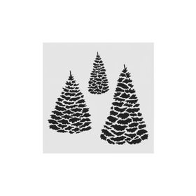 Artikel ST-417 Evergreen Stencil Tasarımı 30x30 cm Kanvas Tablo