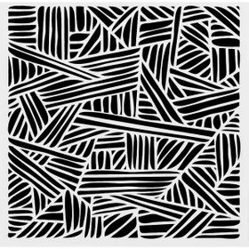 Artikel ST-421 Karalama Stencil Tasarımı 30x30 cm Kanvas Tablo