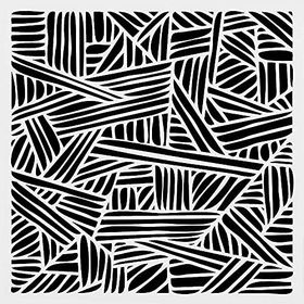Artikel ST-421 Karalama Stencil Tasarımı 30x30 cm Kanvas Tablo