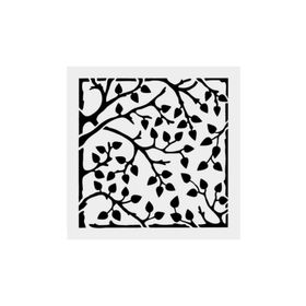 Artikel ST-422 Ağaç Deseni Stencil Tasarımı 30x30 cm Kanvas Tablo