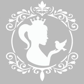 Artikel ST-428 Prenses ve Kuş Stencil Tasarımı 30x30 cm Kanvas Tablo