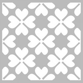Artikel ST-438 Yonca Deseni Stencil Tasarımı 30x30 cm Kanvas Tablo