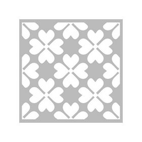 Artikel ST-438 Yonca Deseni Stencil Tasarımı 30x30 cm Kanvas Tablo