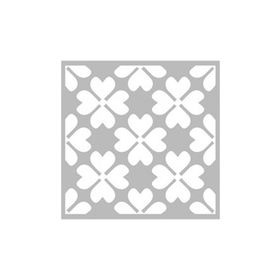 Artikel ST-438 Yonca Deseni Stencil Tasarımı 30x30 cm Kanvas Tablo