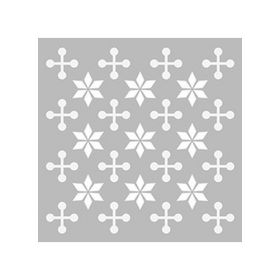 Artikel ST-444 Kar Tanesi Desen Stencil Tasarımı 30x30 cm Kanvas Tablo