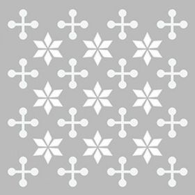 Artikel ST-444 Kar Tanesi Desen Stencil Tasarımı 30x30 cm Kanvas Tablo
