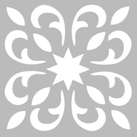 Artikel ST-447 Karo 27 Stencil Tasarımı 30x30 cm Kanvas Tablo