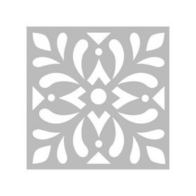 Artikel ST-448 Karo 28 Stencil Tasarımı 30x30 cm Kanvas Tablo