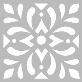 Artikel ST-448 Karo 28 Stencil Tasarımı 30x30 cm Kanvas Tablo