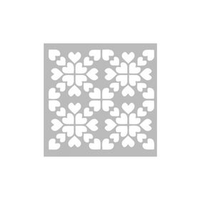 Artikel ST-455 Karo 32 Stencil Tasarımı 30x30 cm Kanvas Tablo