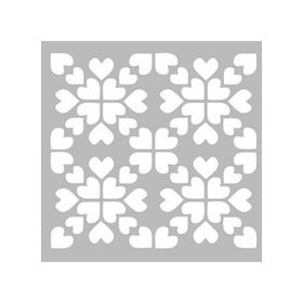 Artikel ST-455 Karo 32 Stencil Tasarımı 30x30 cm Kanvas Tablo