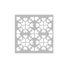 Artikel ST-455 Karo 32 Stencil Tasarımı 30x30 cm Kanvas Tablo