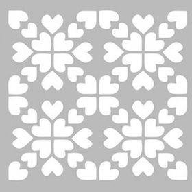 Artikel ST-455 Karo 32 Stencil Tasarımı 30x30 cm Kanvas Tablo