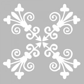 Artikel ST-458 Karo 35 Stencil Tasarımı 30x30 cm Kanvas Tablo