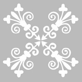 Artikel ST-458 Karo 35 Stencil Tasarımı 30x30 cm Kanvas Tablo