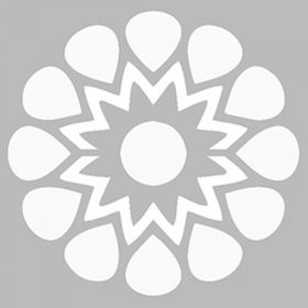 Artikel ST-463 Basit Mandala Stencil Tasarımı 30x30 cm Kanvas Tablo