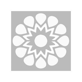 Artikel ST-463 Basit Mandala Stencil Tasarımı 30x30 cm Kanvas Tablo