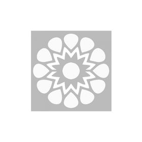 Artikel ST-463 Basit Mandala Stencil Tasarımı 30x30 cm Kanvas Tablo