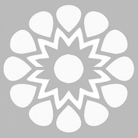 Artikel ST-463 Basit Mandala Stencil Tasarımı 30x30 cm Kanvas Tablo