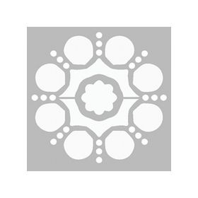 Artikel ST-464 Basit Mandala 2 Stencil Tasarımı 30x30 cm Kanvas Tablo