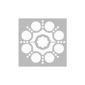 Artikel ST-464 Basit Mandala 2 Stencil Tasarımı 30x30 cm Kanvas Tablo