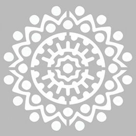 Artikel ST-466 Mandala 18 Stencil Tasarımı 30x30 cm Kanvas Tablo
