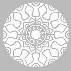 Artikel ST-467 Cyberpunk Mandala Stencil Tasarımı 30x30 cm Kanvas Tablo