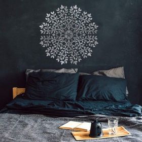 Artikel ST-468 Basit Mandala 4 Stencil Tasarımı 30x30 cm Kanvas Tablo