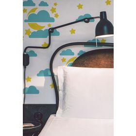 Artikel ST-471 Bulutlu Gece Stencil Tasarımı 30x30 cm Kanvas Tablo
