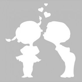 Artikel ST-472 Çocuklar Stencil Tasarımı 30x30 cm Kanvas Tablo