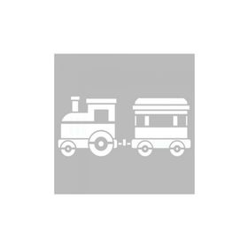 Artikel ST-473 Tren ve Lokomotif Stencil Tasarımı 30x30 cm Kanvas Tablo