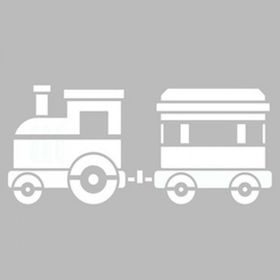 Artikel ST-473 Tren ve Lokomotif Stencil Tasarımı 30x30 cm Kanvas Tablo