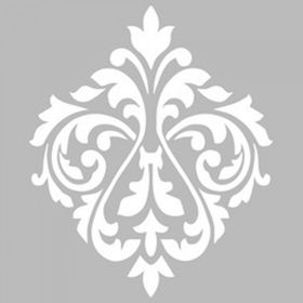 Artikel ST-478 Damask 5 Stencil Tasarımı 30x30 cm Kanvas Tablo