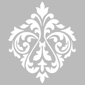 Artikel ST-478 Damask 5 Stencil Tasarımı 30x30 cm Kanvas Tablo