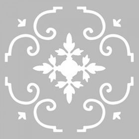 Artikel ST-492 Karo 41 Stencil Tasarımı 30x30 cm Kanvas Tablo