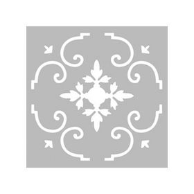 Artikel ST-492 Karo 41 Stencil Tasarımı 30x30 cm Kanvas Tablo