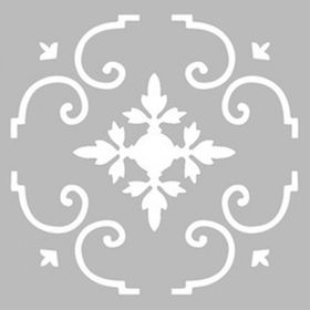 Artikel ST-492 Karo 41 Stencil Tasarımı 30x30 cm Kanvas Tablo
