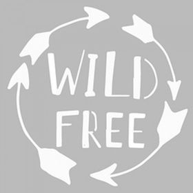 Artikel ST-498 Wild Free 2 Stencil Tasarımı 30x30 cm Kanvas Tablo