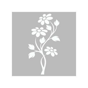 Artikel ST-505 Çiçekli Sarmaşık Stencil Tasarımı 30x30 cm Kanvas Tablo