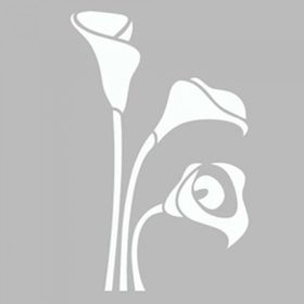 Artikel ST-507 Zambaklar Stencil Tasarımı 30x30 cm Kanvas Tablo