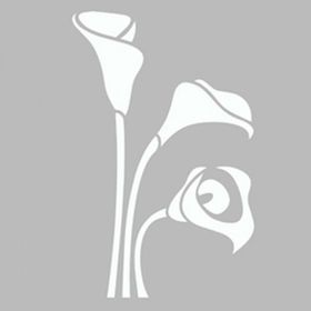 Artikel ST-507 Zambaklar Stencil Tasarımı 30x30 cm Kanvas Tablo
