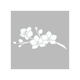 Artikel ST-508 Orkide Dalı Stencil Tasarımı 30x30 cm Kanvas Tablo