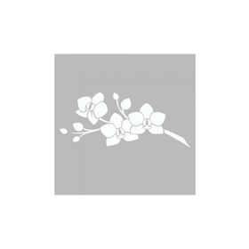 Artikel ST-508 Orkide Dalı Stencil Tasarımı 30x30 cm Kanvas Tablo